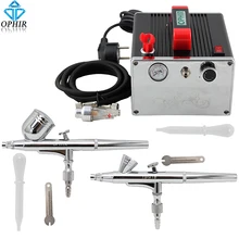2014 OPHIR 0.2mm 0.3mm Dual Action Airbrush Kit with Air Compressor Set for Nail Art 110V,220V#AC091+AC004A+AC073 2014 OPHIR 0.2mm 0.3mm Dual Action Airbrush Kit with Air Compressor Set for Nail Art 110V,220V#AC091+AC004A+AC073