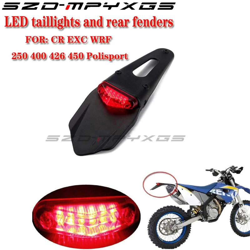 

FOR KTM CR EXC WRF 250 400 426 450 Polisport Motorcycle LED Tail Light&Rear Fender Stop Enduro taillight MX Trail Supermoto