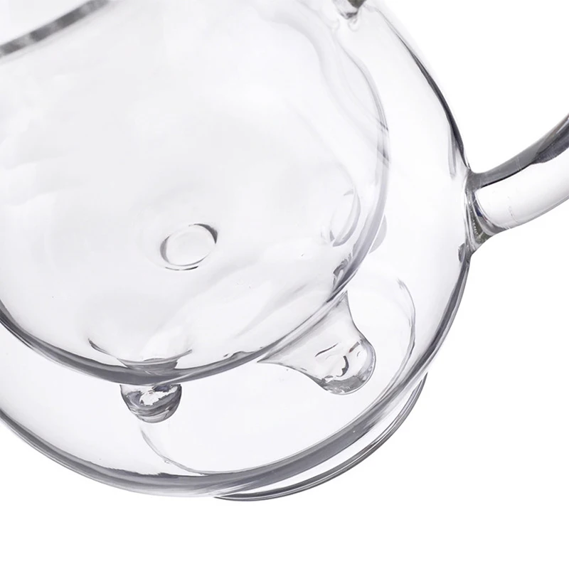Прозрачная стеклянная креативная чашка для воды, индивидуальное офисное молочное двойное стекло, милое коровье молочное стекло