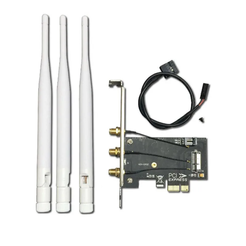 

BCM943602CS Dual Band 802.11ac Express Wifi Card For Desktop With Mini PCI-E to PCI-E 1X Adapter+Bluetooth 4.1