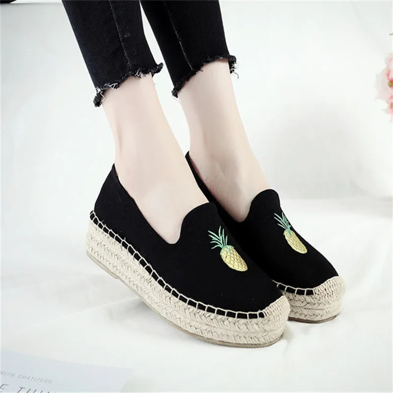 Female Espadrilles Slip On Wedge Heel Handmade Women's Shoes 2019 Spring Summer New Lady Flat Platform Hemp Rope Fisherman Shoes (13)