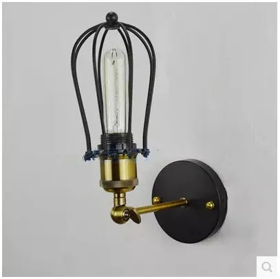 

Loft American Country Retro Style Creative Industry Study Balcony Iron Wall Lamp Mirror Grapefruit Lamp