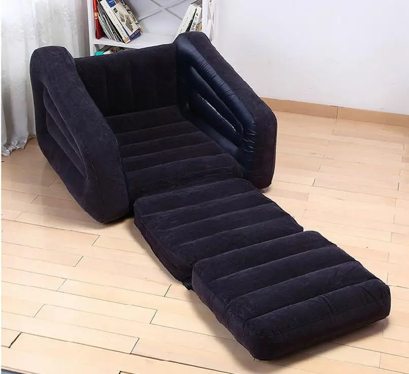 Original 2 in 1 multifunctional folded up luxury single folding inflatable sofa lazy sofa bed loungers,air beanbag armchair