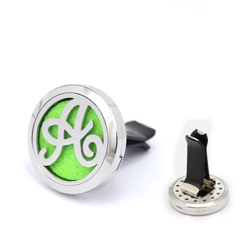

DIY Jewelry 30mm Stainless Steel Letter A Car Vent Aromatherapy/Essential Oil Diffuser Perfume Locket Clip