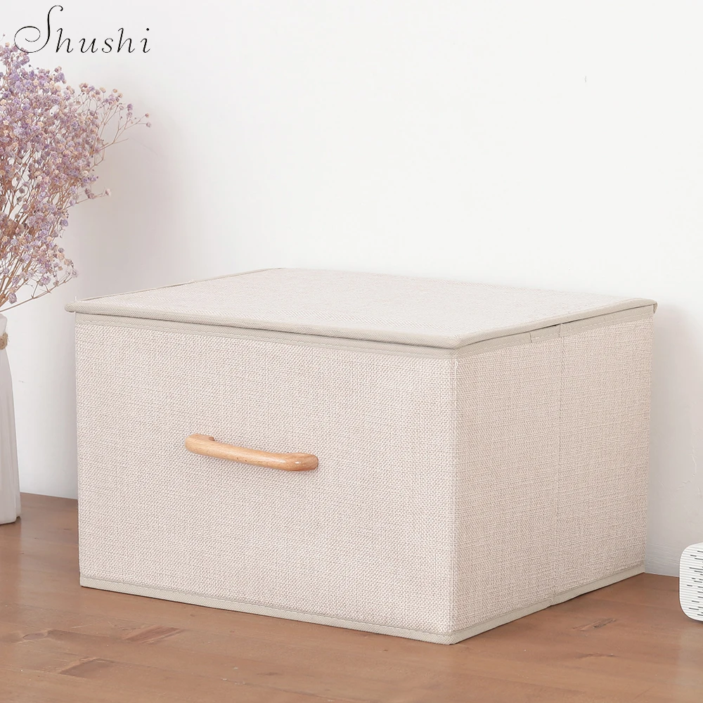 شوشي 2019 الساخن بيع متعددة الوظائف صندوق تخزين مع مقبض الأزياء جودة الكتان للطي الملابس الداخلية الملابس زائد درج تخزين شوشي 2019 الساخن بيع متعددة الوظائف صندوق تخزين مع مقبض الأزياء جودة الكتان للطي الملابس الداخلية الملابس زائد درج تخزين