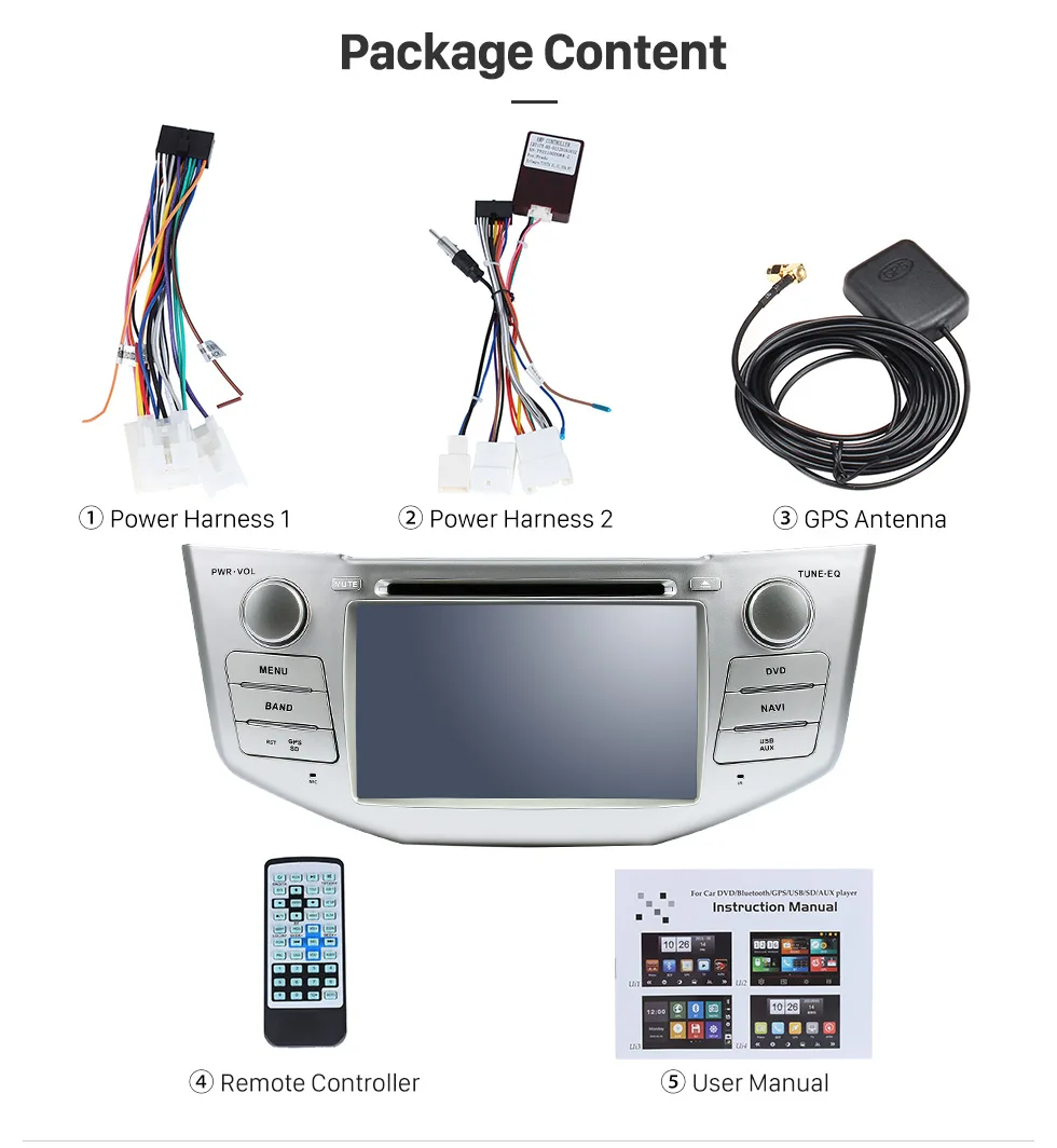 Harfey 2Din Android 8,0 " Автомагнитола для Lexus RX 400h RX 330 RX 350 RX 300 Toyota Harrier gps мультимедийный плеер головное устройство