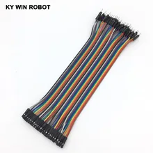 Dupont line 40pcs 20cm 2.54mm 1p-1p Pin Female to Male Color Breadboard Cable Jump Wire Jumper For Arduino breadboard jumper wires for arduino works with official arduino boards 8 20cm 68 cable pack