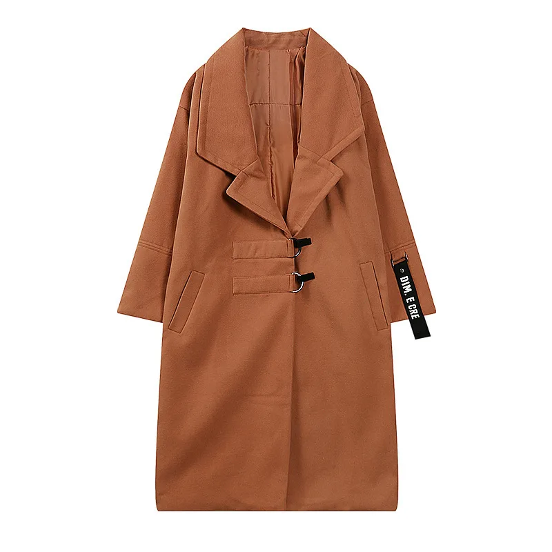 

Free Shipping autumn new cotton padded quilted coat woolen women slim long wool trench WT552