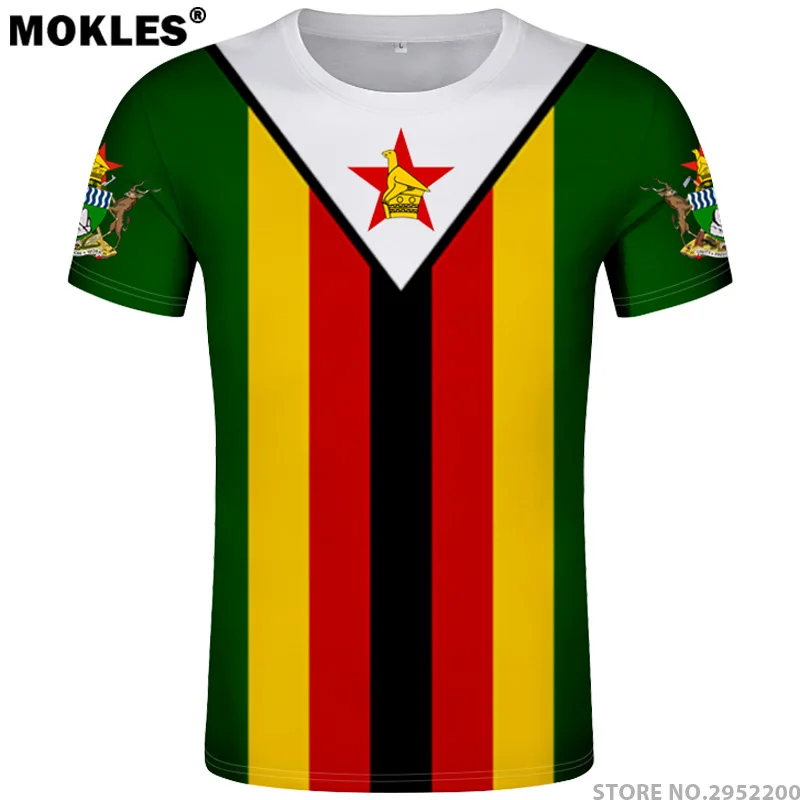 ZIMBABWE t shirt diy free custom name number zwe t shirt nation flag zw