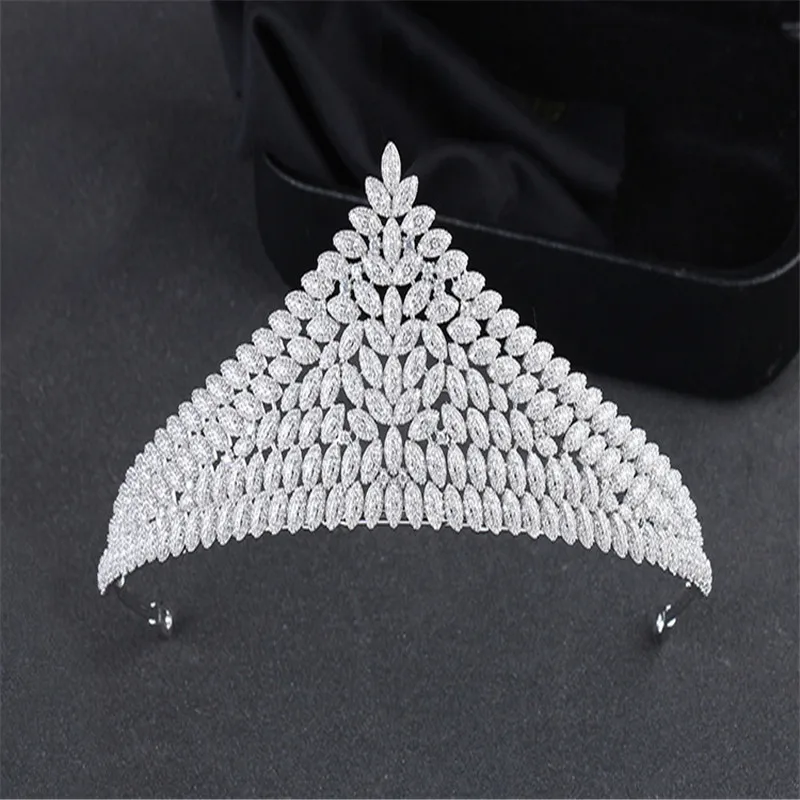 

2017 New Fashion Europe and United States Foreign Trade Jewelry High-end Bridal Headdress Micro Inlay Zircon Crown HF -G001