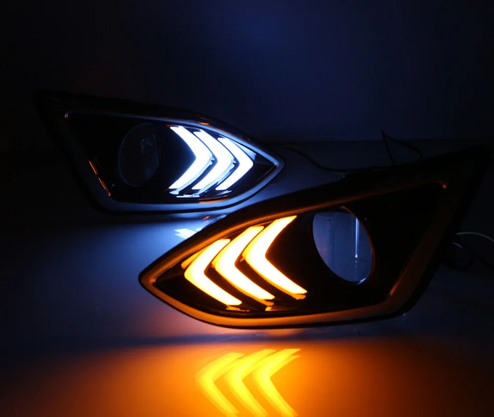 

Dongzhen 1pair LED Car External Light DRL Daytime Running Light Driving Lamp Turn Signal Light Bulb for Ford Edge 2015 2016