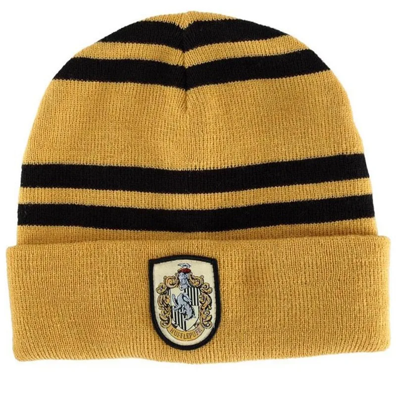 Смешанная шерсть вышивка кепка со значком Харри Поттер шапка для колледжа полосатая шляпа