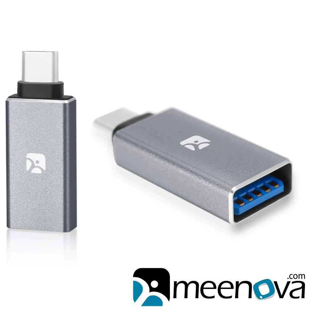 Meenova Usb 3.1 Typec To Usb 3.0 Afemale Adapter Convert, Silver, For