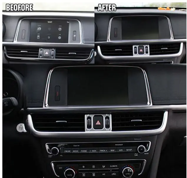 Аксессуары подходят для KIA OPTIMA K5 2016 JF хромированная центральная консоль