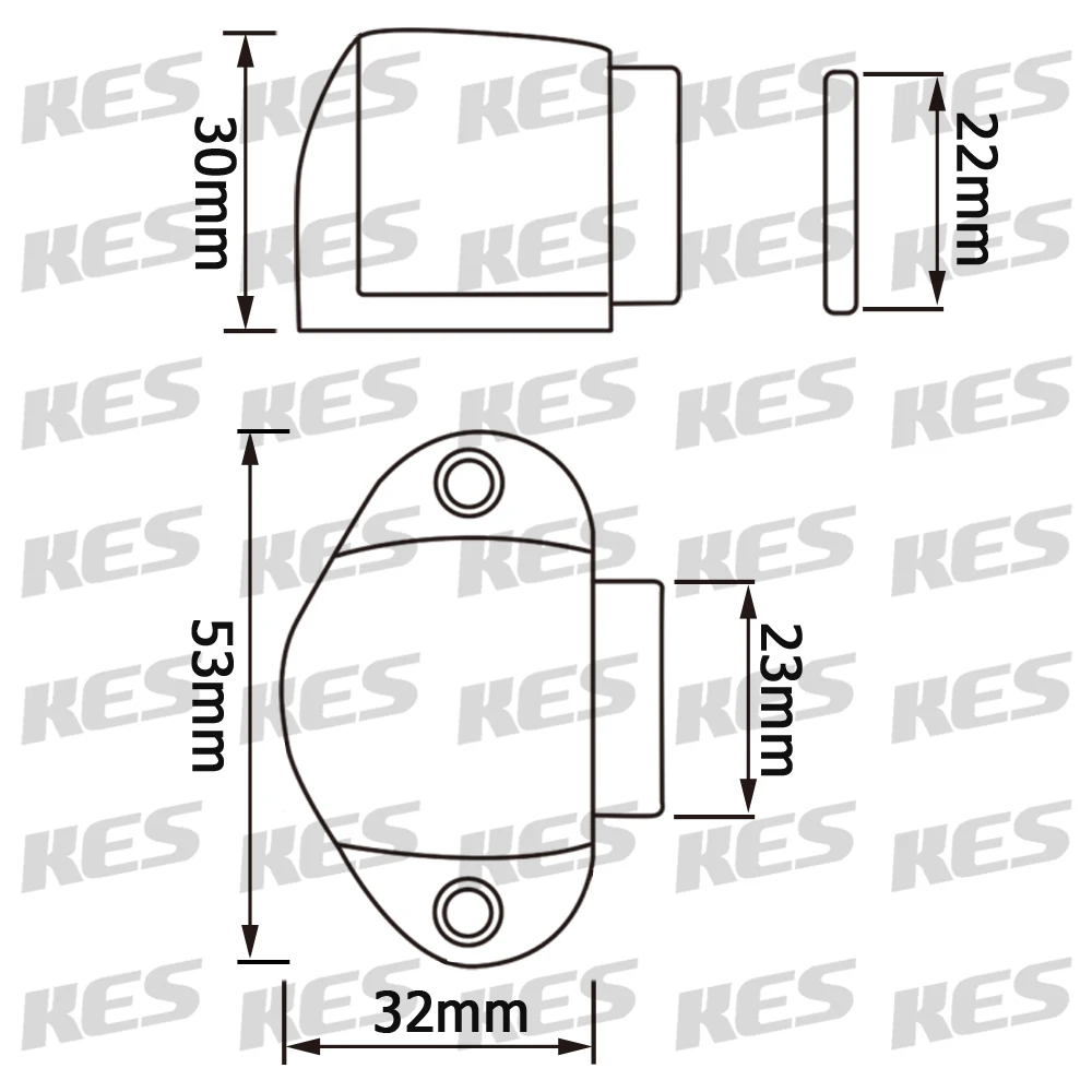 KES HDS202-2 SUS304 магнитный дверной ограничитель из нержавеющей стали/дверной с винтовым креплением, матовый