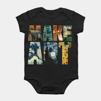 

Baby Onesie Baby Bodysuits kid t shirt MAKE ART Funny Artist Artistic Humor Painting Cool New Fashion s Summer Fashion T Shirt