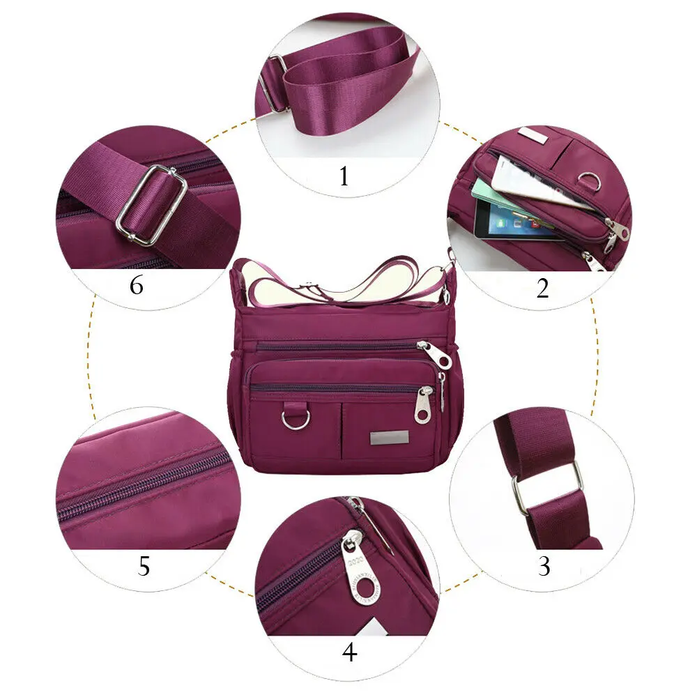 Women Messenger Bag Nylon Waterproof Crossbody Shoulder Casual