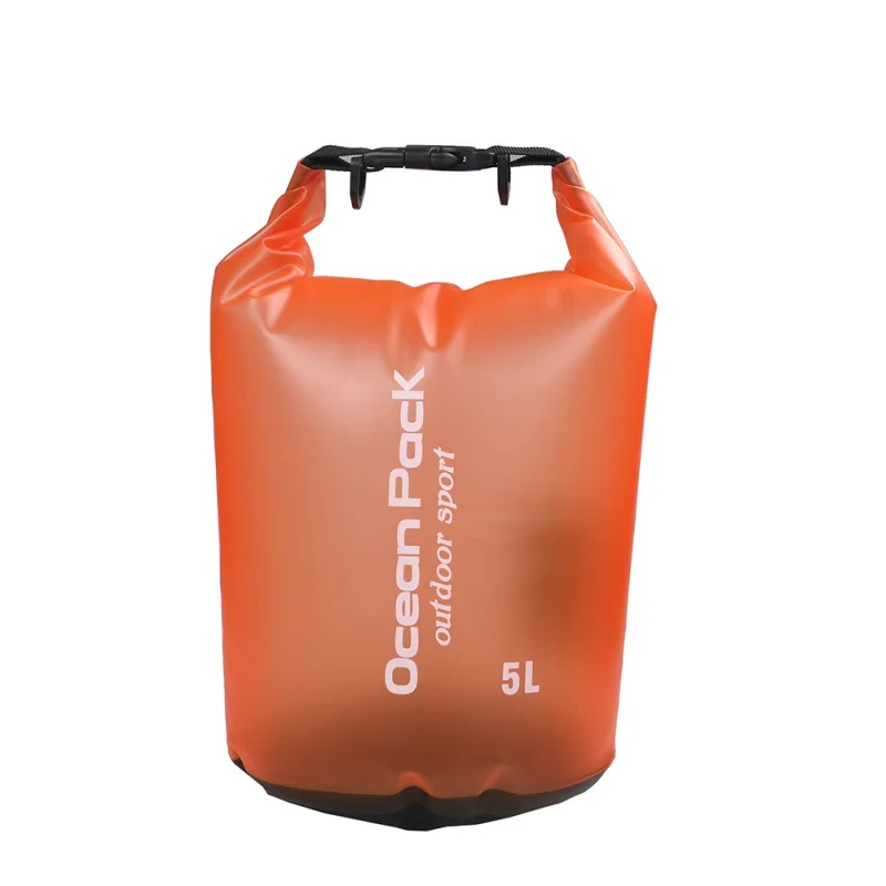 2L 5L 10L Outdoor Waterproof Swimming Upstream Bag Bucket Dry Sack Storage Bag River trekking Rafting Kayaking Travel Bags - Цвет: Orange