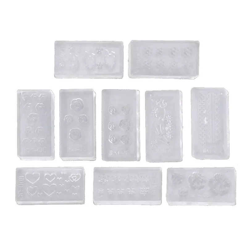 

30 Styles DIY 3D Acrylic Nail Art Tool Silicone Carved Mold Template Mould Kit