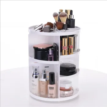 

Comwarm Plastic Polygon Cosmetic Organizer Rotating Makeup Jewelry Storage Box Folding Divider Container For Desktop Sundries