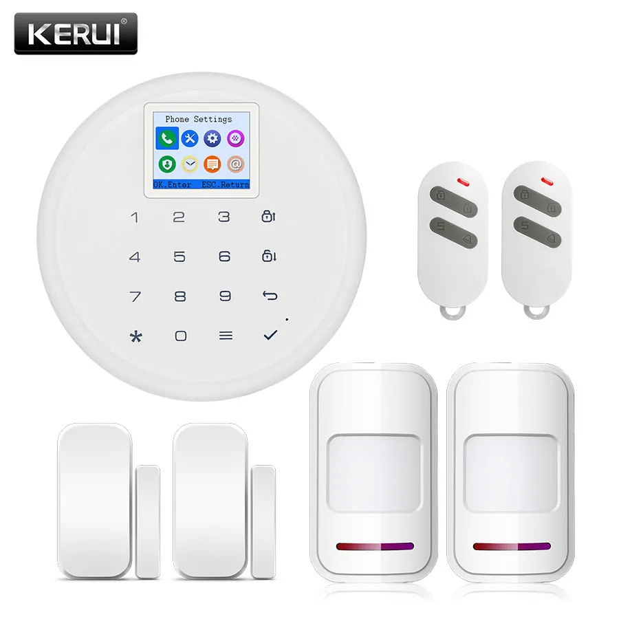 KERUI G17 Home 6 Multiple Language Security Alarm System 1.7-inch WiFi GSM IOS Android APP Control 433MHZ Alarm System Sets KERUI G17 Home 6 Multiple Language Security Alarm System 1.7-inch WiFi GSM IOS Android APP Control 433MHZ Alarm System Sets