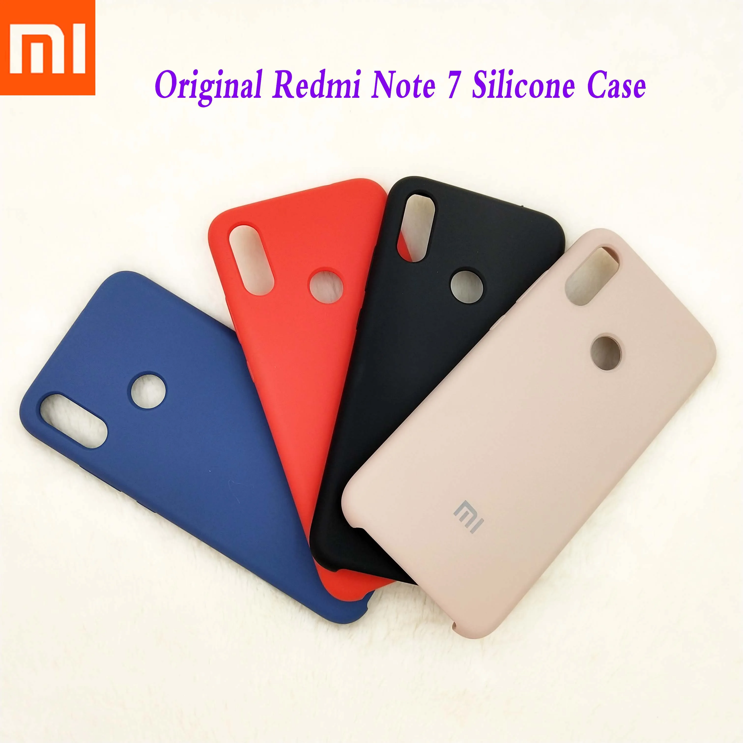 

Original Redmi Note 7 Silicone Case Soft Touch Silky Back Cover Protective Smooth Housing For Redmi Note 7 Phone In 6.3 Inch