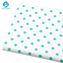 Mensugen 50 см* 160 см мятный горошек хлопчатобумажная ткань для детской кроватки простыни подушка ткань для пэчворка швейный материал Тильда кукольная ткань