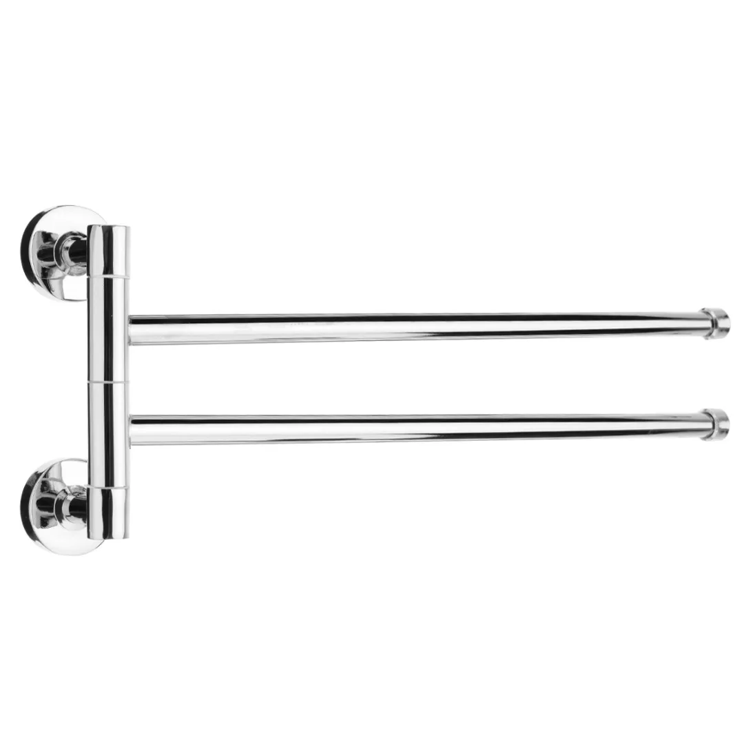 1pc Stainless Steel Swivel 2/3/4 Swing Arm Towel Holder Bar Rail Hanger Rack Wall Mounted For Bathroom