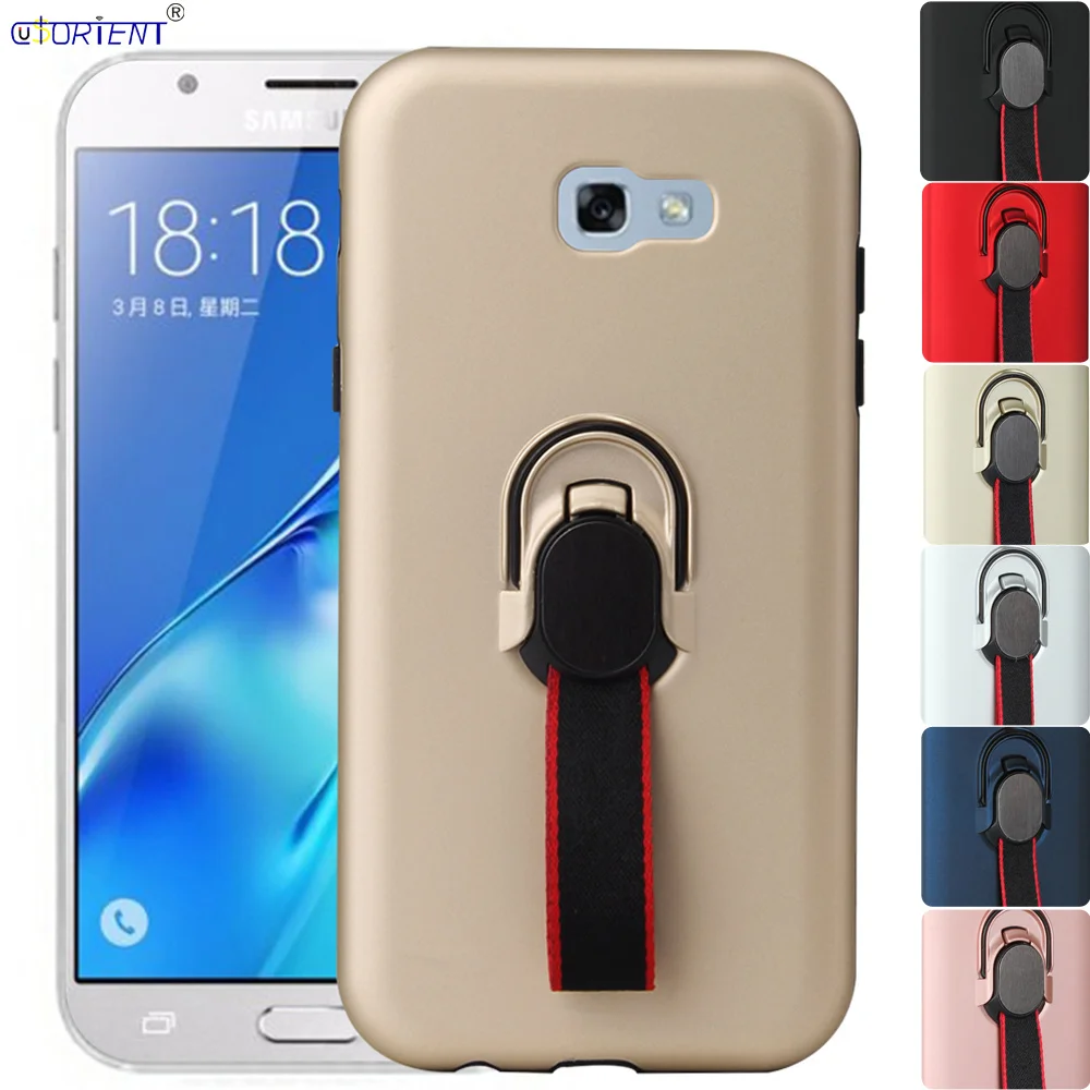 

For Samsung Galaxy A5 2017 Ring Case Galaxy A7 2017 Stand Matte Cover SM-A520F/DS SM-A720F/DS Bumper Cases SM A520F/DS A720F/DS