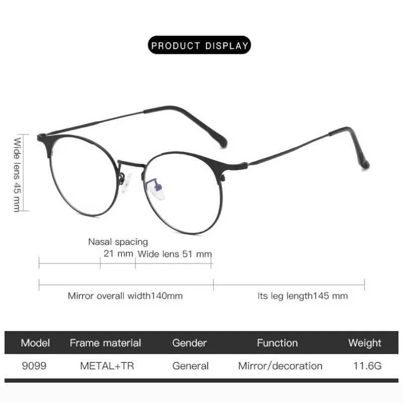 Blue Ray блокирующие очки оправа для мужчин и женщин ультралегкие прозрачные линзы ретро оптические очки для компьютера металлическая оправа кошачий глаз