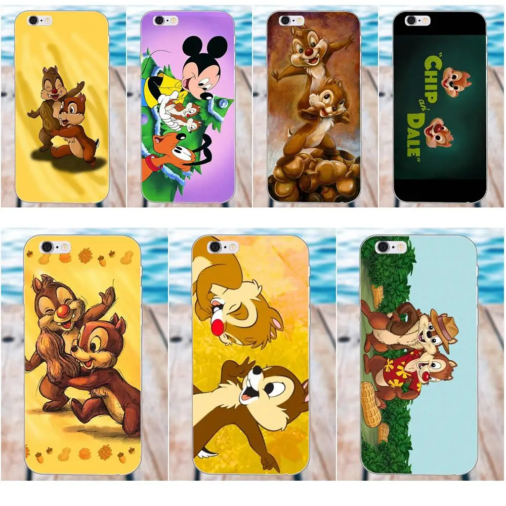 

TPU Case Cover For Apple iPhone 4 4S 5 5C SE 6 6S 7 8 Plus X Galaxy Grand Core II Prime Alpha Stained Glass Chip And Dale