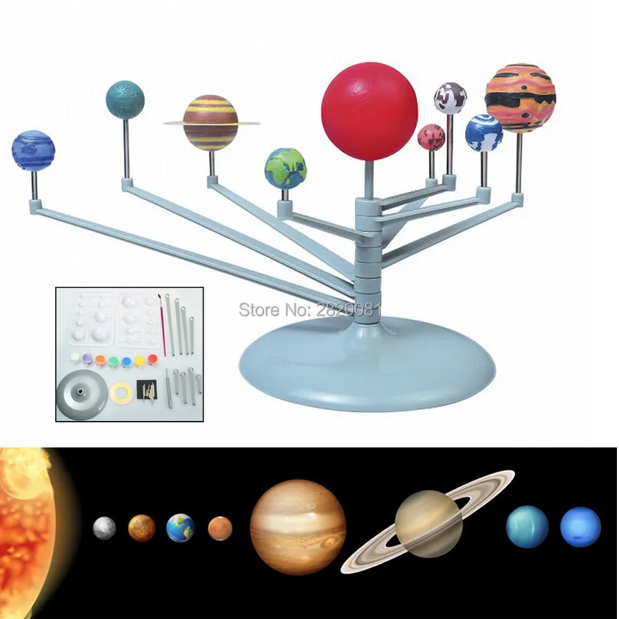 Горячая солнечная система nine planetarium DIY toys science model kit обучающая и астрономическая