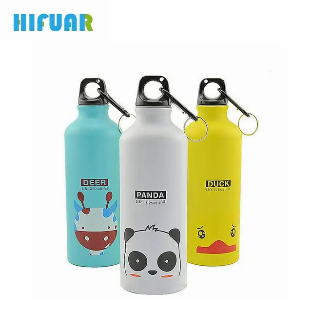 Hifuar Cartoon Animal Pattern 500ml Sports Water Bottle Aluminum Hifuar Cartoon Animal Pattern 500ml Sports Water Bottle Aluminum Sport Bottles School Outdoors Camping Kettles For