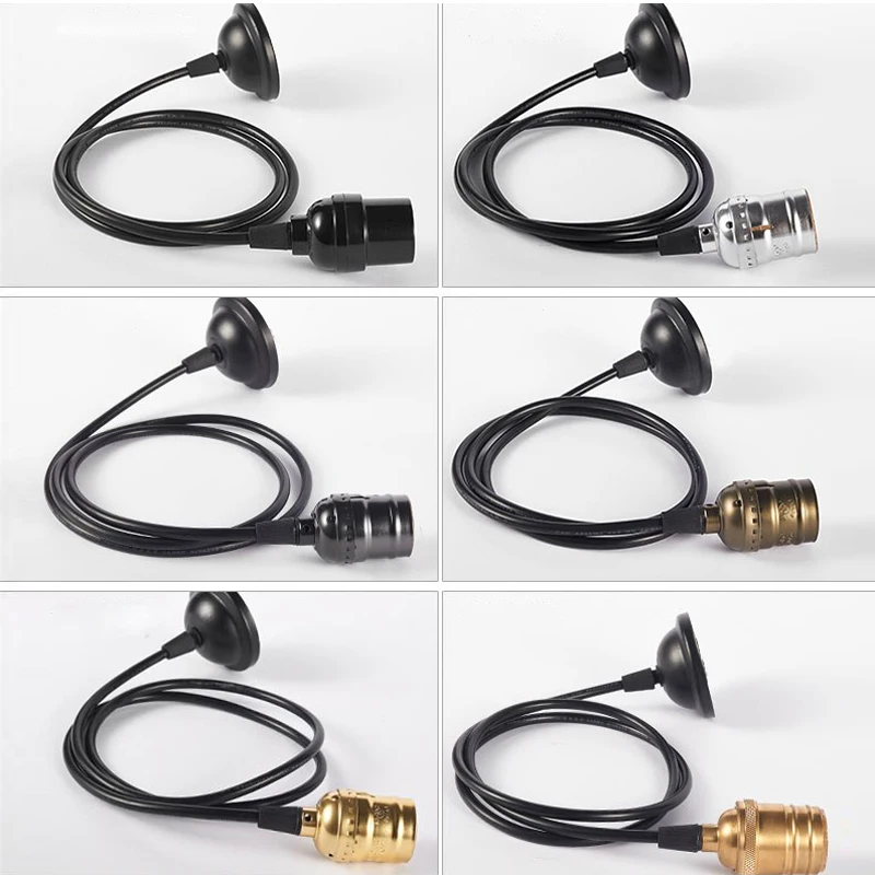 Светодиодная лампа цоколь E27 винтажная Ретро лампа держатель подвесной светильник лампа винт разъем