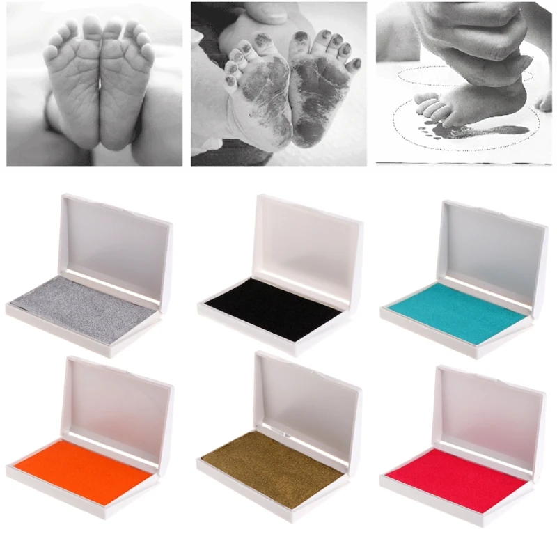 Children Hands Foot Print Ink Pad Painting Colorful Stamper Baby Craft Souvenir