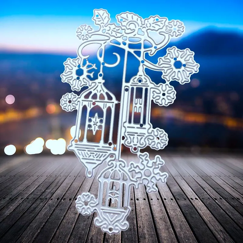 

Metal Cutting Dies Scrapbooking Christmas Lanterns Album Embossing Stencils Template Suit For Cutting Dies Decoration