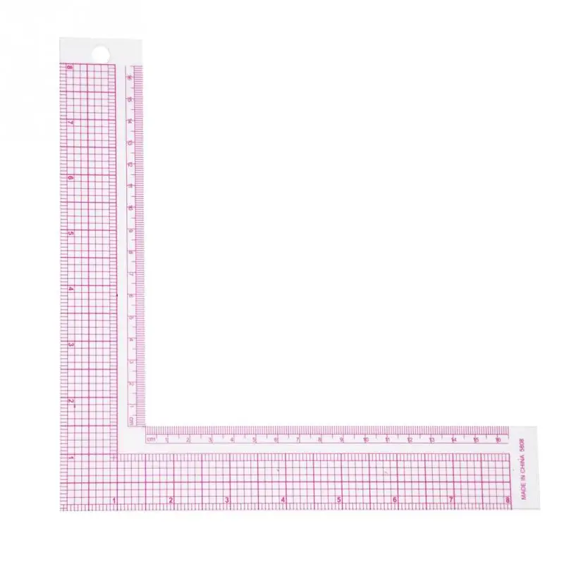 1pcs plastic l square shape ruler french curve sewing measure ruler