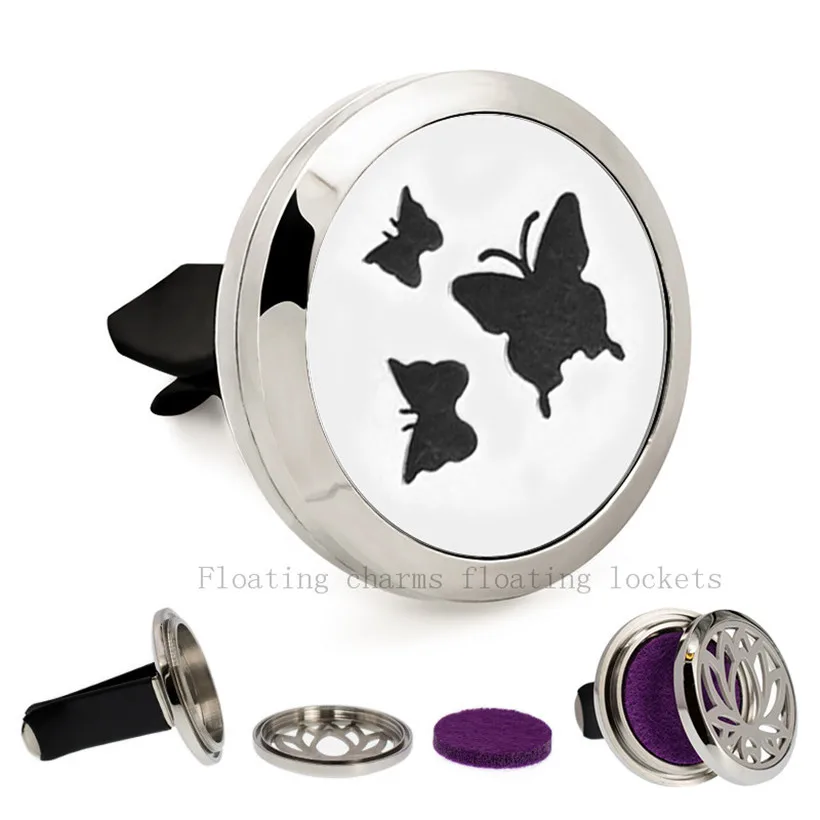 CA035-CA067 30 мм эфирное масло автомобильный диффузор медальон вентиляционный зажим Твист винт 316L Нержавеющая Сталь автомобильный ароматерапия, духи, медальон