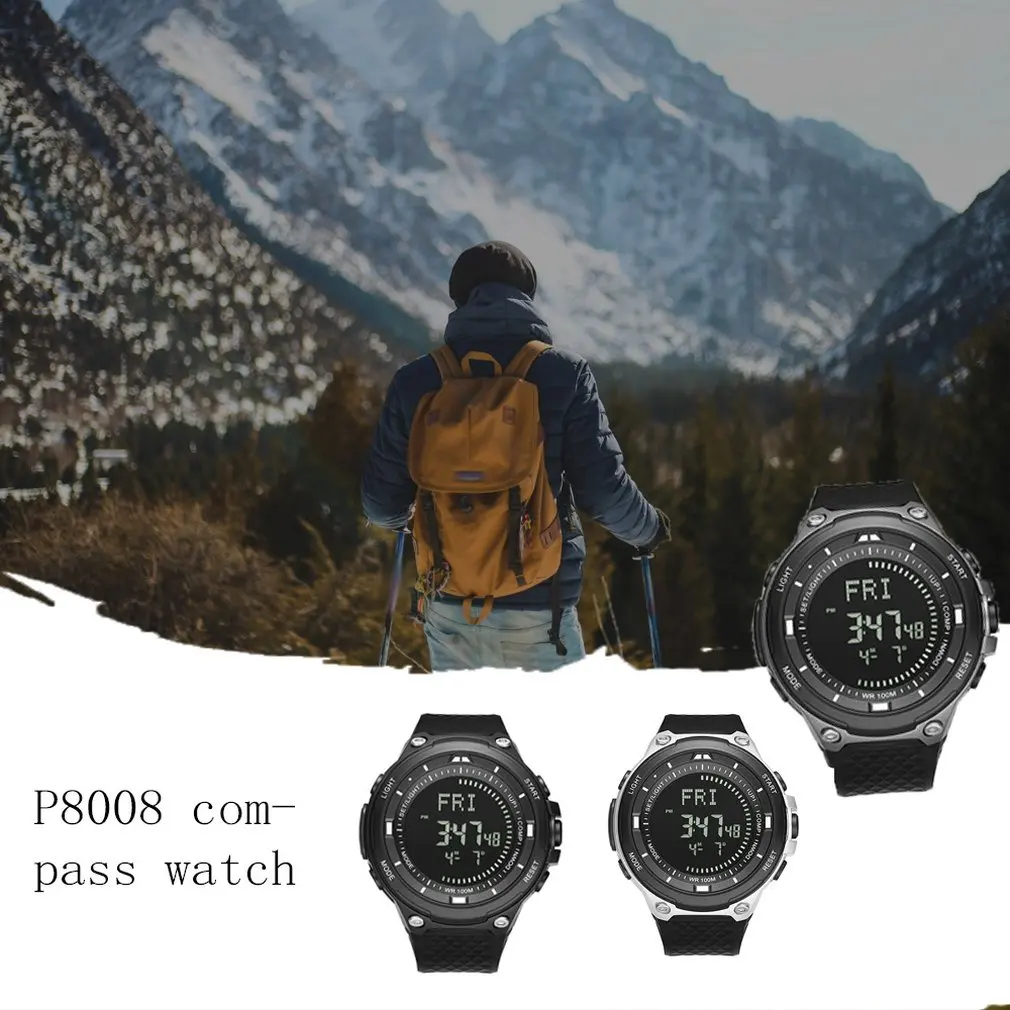 Digital Watch Men's Waterproof Sport Clock Men Barometer Altimeter Thermometer Stopwatch Wrist Watch Relogio Masculino
