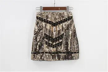 

Saia Midi Polyester Solid Real Skirts Empire Tutu Selling Faldas Skirt Free Shipping 2020 Autumn New Elastic Waist Sequin Women