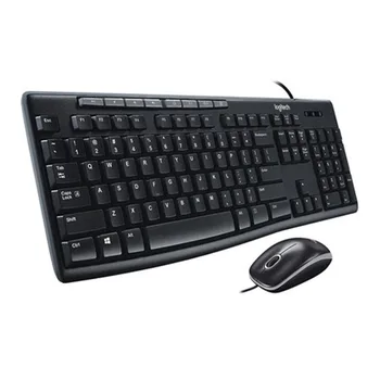

Logitech MK200 Wired Keyboard Mouse Gaming Laptop PC Gamer Genuine Waterproof Mute Ergonomics Optical Keyboard and Mouse Combo
