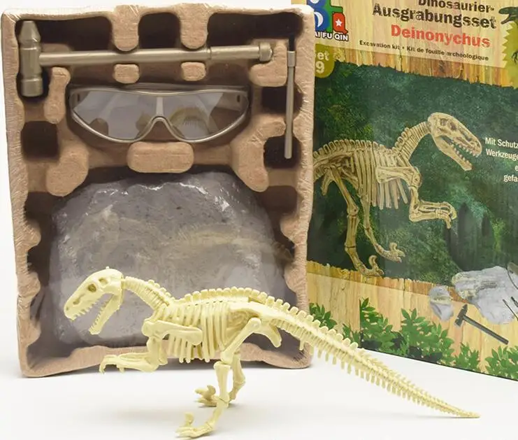 Динозавр fossil Ausgrabungsset игрушки для раскопок DIY archeology детские развивающие безделушки экологически чистый пластиковый инструмент - Цвет: C