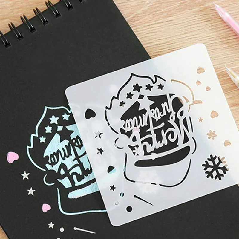 1 шт. DIY Craft Рождеством расслаиваемые трафареты полая линейка для живописи Скрапбукинг штамп декоративные украшения тисненая картонная открытка