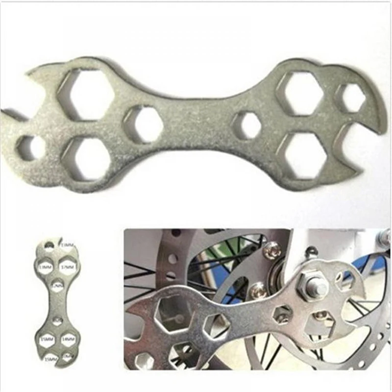 QUK 1pcs Wrench Multi-function Flower Universal Hexagon Spanner 10 In 1 Cycling Bike Porous Repair Wrench Tool Kit Accessories7