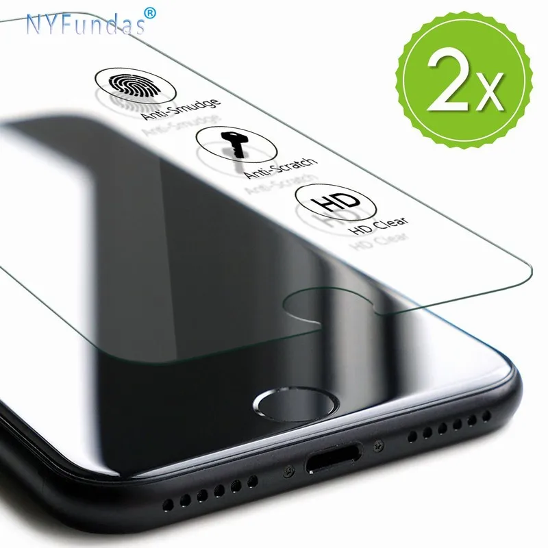 NYFundas 2 шт для iPhone 7 6 S 8 протектор экрана Закаленное стекло протектор экрана пленка инструмент защиты для iPhone 6 S Plus iPhone7