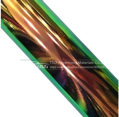  Premium New arrival rainbow holographic chrome film Glossy Mirror Rainbow Holographic Film Rainbow 