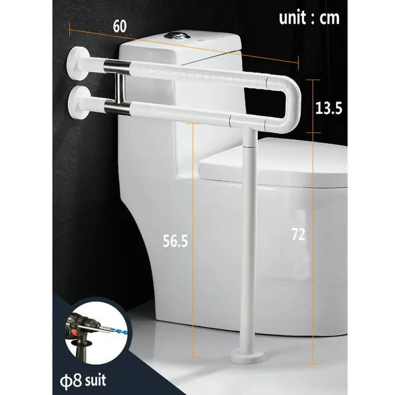 Безбарьерный туалетный поручень противоскользящая стойка в туалет ванная комната поручень безопасности фосфоресцирующий Closestool поручень безопасности - Цвет: Темный хаки