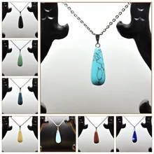 Yumten ожерелье из природных кристаллов кулон цепочка на застежке набор Berloque драгоценный камень, шармы нефритовые ювелирные изделия красивые короткие секции