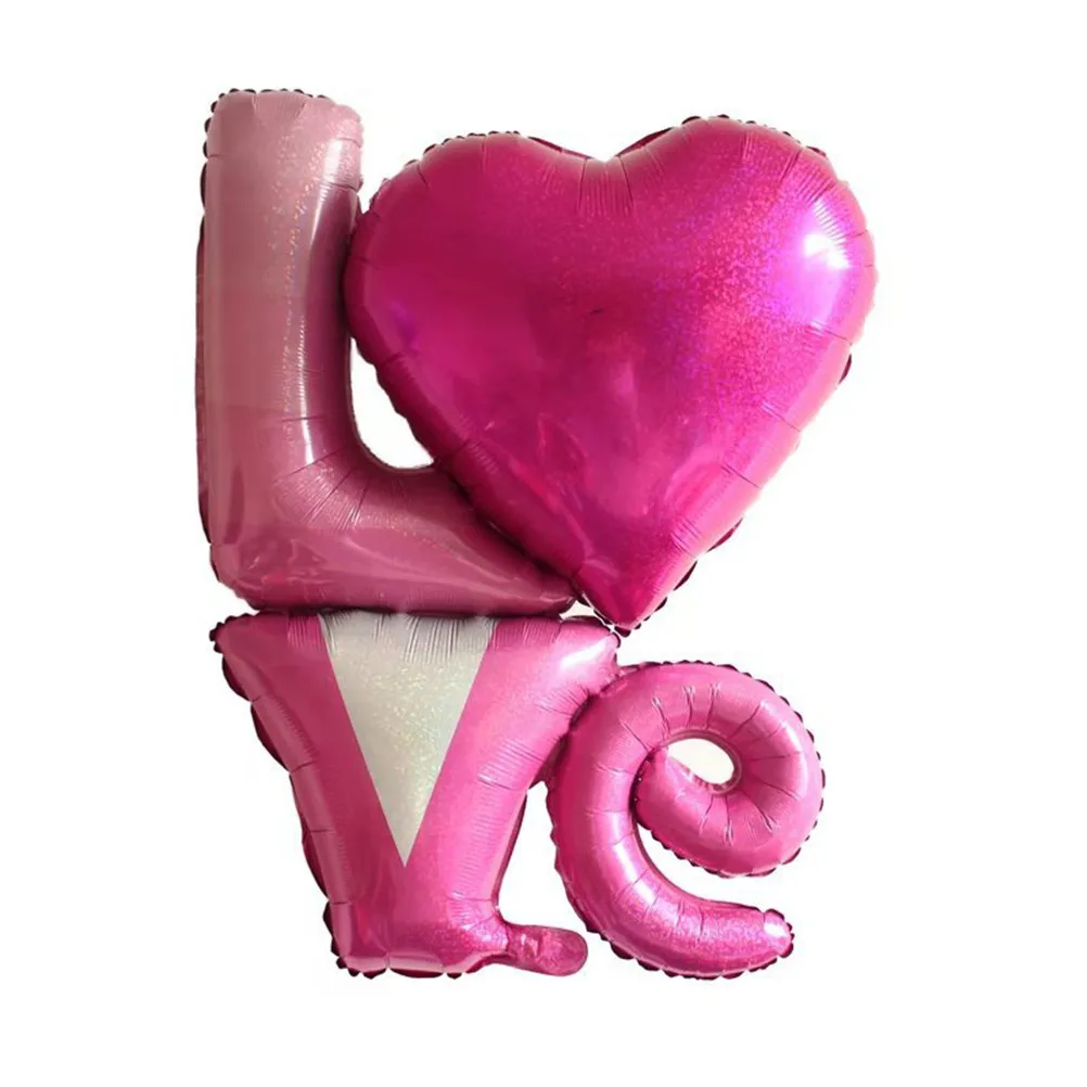 1PCS Ligatures LOVE Letter Foil Balloon Anniversary Wedding Valentines Birthday Party Decoration Festival Supplies