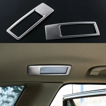 

2x Stainless Steel Rear Reading Light Lamp Frame Cover Trim For BMW X5 E70 2007-2013